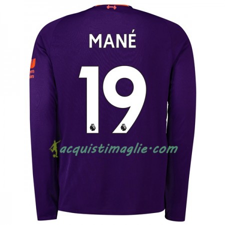 Divisa di Calcio Liverpool Mane 19 Trasferta 2018/2019 Manica Lunga